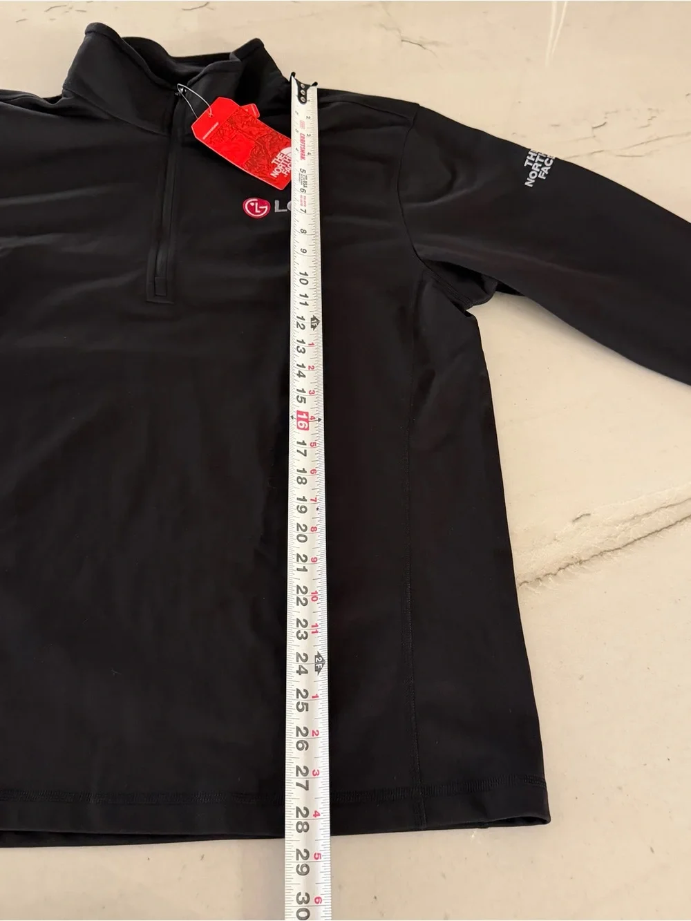 The North Face Pullover Mens Sz L Tech Fleece 1/4 Quarter Zip NWT Black LG